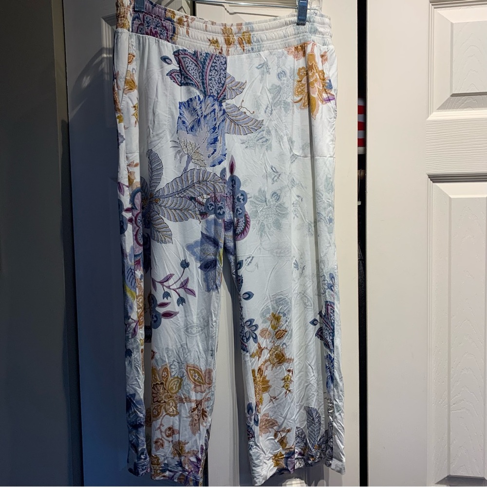 Soma Brighton Cool Nights Pajama Pants Medium Floral